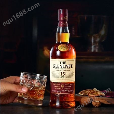 格兰威特15年（Glenlivet） 陈酿苏格兰 单一麦芽 威士忌洋酒700ml 重庆批发